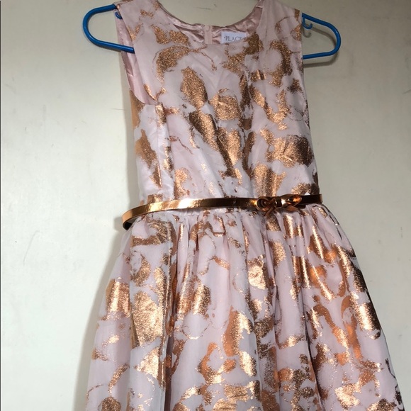 children's place rose gold dress